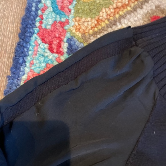 WHBM Black Mock Knit Sweater Cuffed Sleeve ~ S - Picture 2 of 4